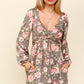 Haptics Twisted Love Ruffled Hem Floral Dress with Side Pockets