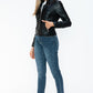 Snobbish Biker Babe PU Leather Zip Up Jacket with Pockets in Black