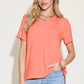 Basic Bae Bamboo All Day Long V-Neck High-Low T-Shirt