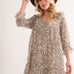 And The Why Wild Thing Leopard Ruffle Hem Woven Mini Dress