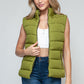 Snobbish Feeling Snug Zip Up Turtleneck Vest with Pockets in Cardamom Seed