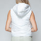 Snobbish A Quilted Beauty Zip Up Quilted Hooded Vest in White