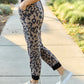 Celeste Design Take It Easy Contrast Sweatpants in Mocha Leopard