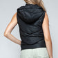 Snobbish A Quilted Beauty Zip Up Quilted Hooded Vest in Black