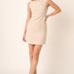Mittoshop My Classic Number Tweed Sleeveless Mini Dress in Sand