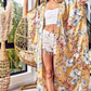 BiBi Something Special Floral Side Slit Longline Cardigan