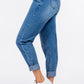 American Bazi Stephanie High Waist Pleated Waist Mom Jeans