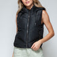 Snobbish A Quilted Beauty Zip Up Quilted Hooded Vest in Black