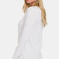 Zenana Make Your Mark V-Neck Long Sleeve T-Shirt in White