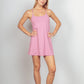 VERY J No Matter When Sleeveless Active Tennis Dress with Unitard Liner in Mauve