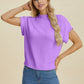Double Take Lovely Day Mock Neck Short Sleeve Sweater