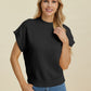 Double Take Lovely Day Mock Neck Short Sleeve Sweater