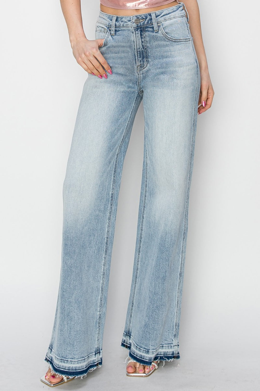 Risen Nadia High Rise Wide Leg Jeans