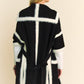 Davi & Dani Just Breathe Fuzzy Trim Open Front Loose Fit Cardigan