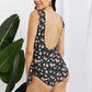 Marina West Swim Float On Ruffle Faux Wrap One-Piece in Floral