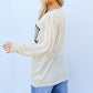 And The Why GRATEFUL Long Sleeve Knit Top