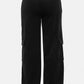 Mono B Leap Of Faith Elastic Waist Corduroy Cargo Pants in Black