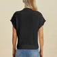 Double Take Lovely Day Mock Neck Short Sleeve Sweater
