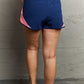 Ninexis Put In Work High Waistband Contrast Detail Active Shorts in Navy