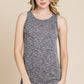 BOMBOM For The Night Slit Midi Tank Dress in Grey