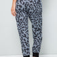 Celeste Take It Easy Contrast Sweatpants in Grey Leopard