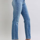 Judy Blue Jackie Vintage Wash Thermal Straight Jeans