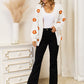 Angel Wings Flowers Fall Dropped Shoulder Open Front Cardigan