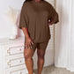 Basic Bae Fearless Soft Rayon Three-Quarter Sleeve Top and Shorts Set