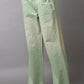 POL Autumn Embellishments Gradient Wide Leg Pants in Light Green