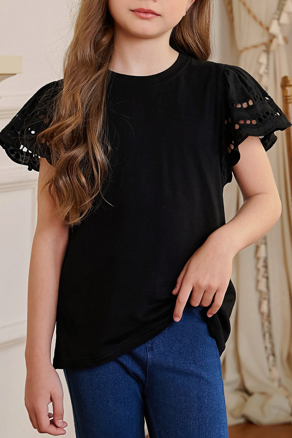 Olivia's Girls Flutter Sleeve T-Shirt