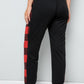 Celeste Design Wonders Around Plaid Side Print Sweatpants