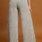 Umgee Breezy and Beautiful Elastic Waist Wide Leg Pants in Light Gray