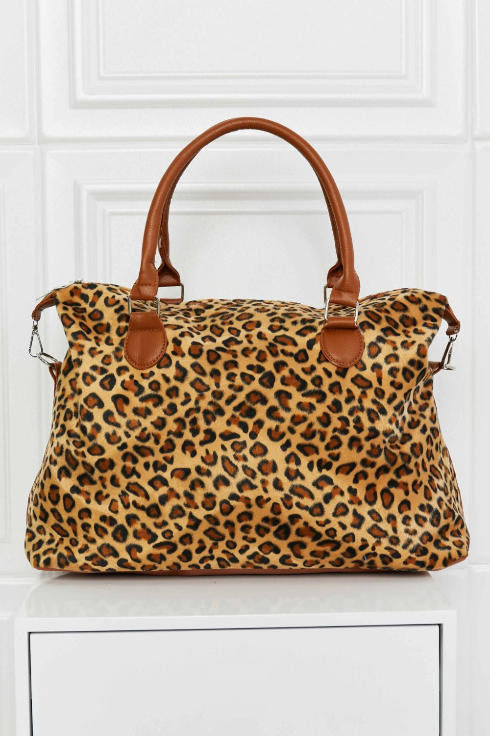 Peace Out Animal Print Brushed Weekender Bag