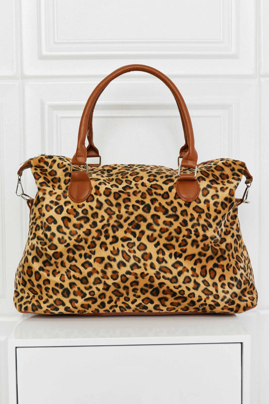 Peace Out Animal Print Brushed Weekender Bag