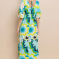 ODDI I'll Bring The Flowers Printed Slit Maxi Dress