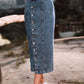 Keeping It Classic Button Down Denim Skirt