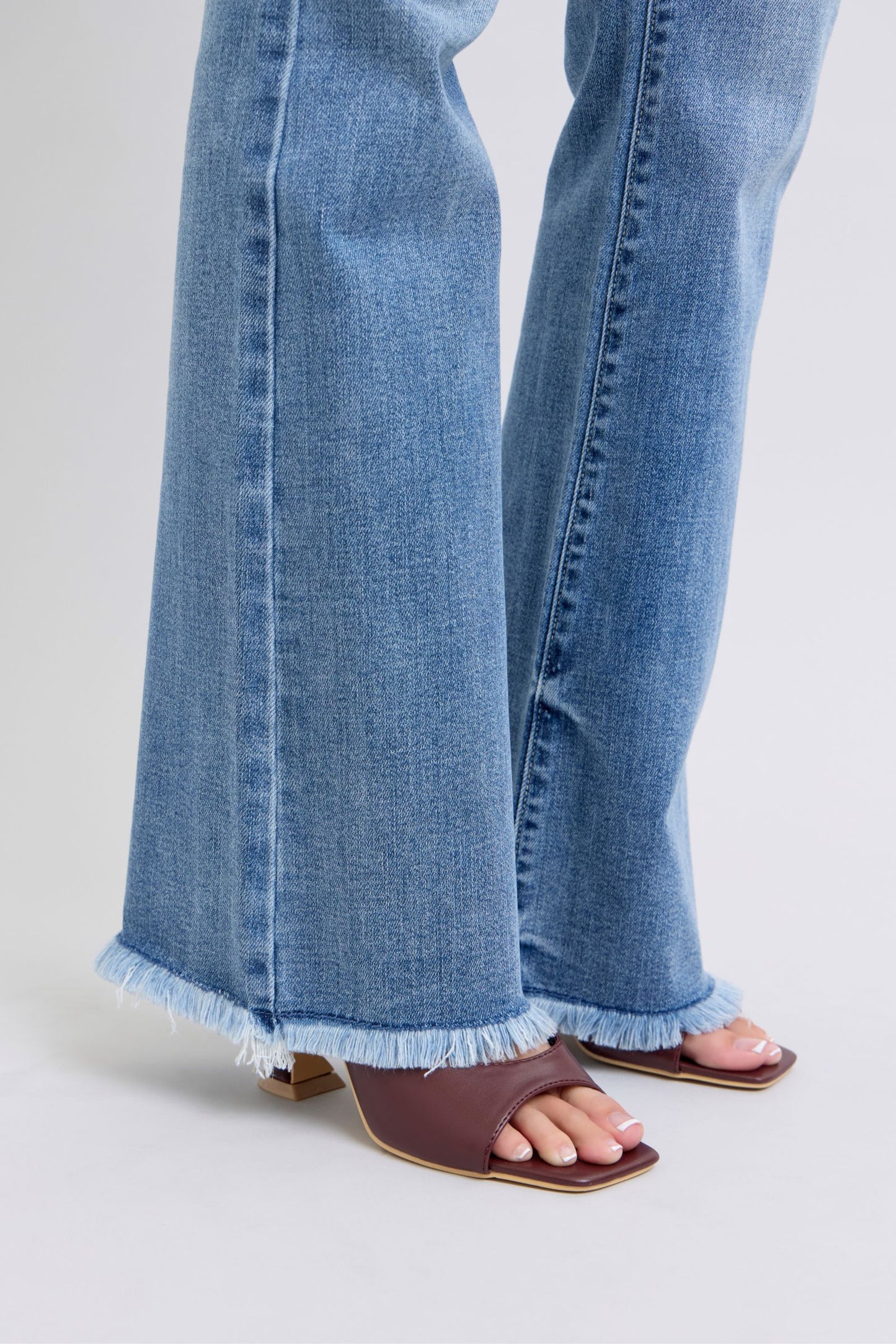 Judy Blue Tiffany Raw Hem High Rise Bootcut Jeans