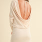 Mable My Heart Is All Yours Backless Asymmetric Ruffle Hem Dress in Cream