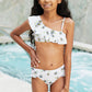 Marina West Swim Float On Asymmetric Neck Two-Piece Set in Daisy Cream