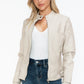 Snobbish Faux Leather Biker Jacket with Side Zip Pockets