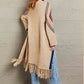 Angel Wings Fall, I'm Ready Geometric Fringe Hem Open Front Duster Cardigan