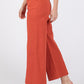 SAGE + FIG Annette Wide Leg Cropped Pants in Cinnamon