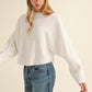 Mable Dolman Days Cropped Sweater in Off White