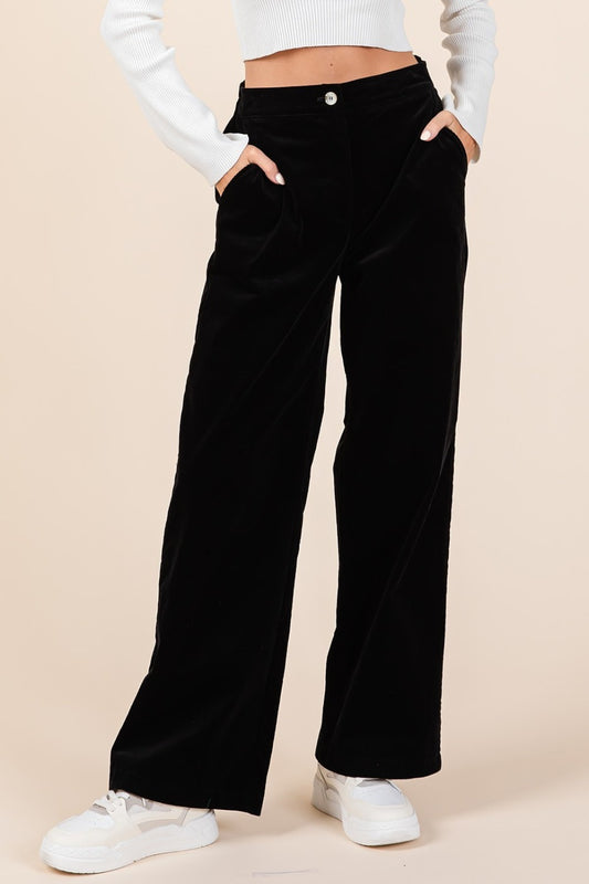 Mittoshop Textured To Perfection Corduroy Back Elastic Waist Pants