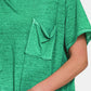 Zenana Relaxed Street Pocketed T-Shirt in Green