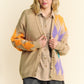 Davi & Dani Cute & Argyle V-Neck Dropped Shoulder Cardigan