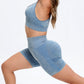 Training Day Scoop Neck Wide Strap Top and Shorts Active Set