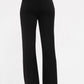 Mono B Yoga Then Cocoa Cross Pleat Flare Pants in Black