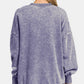 Zenana Endless Vibes High-Low Acid Wash Fleece Sweatshirt in Mauve