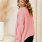 Angel Wings Flowers Fall Dropped Shoulder Open Front Cardigan